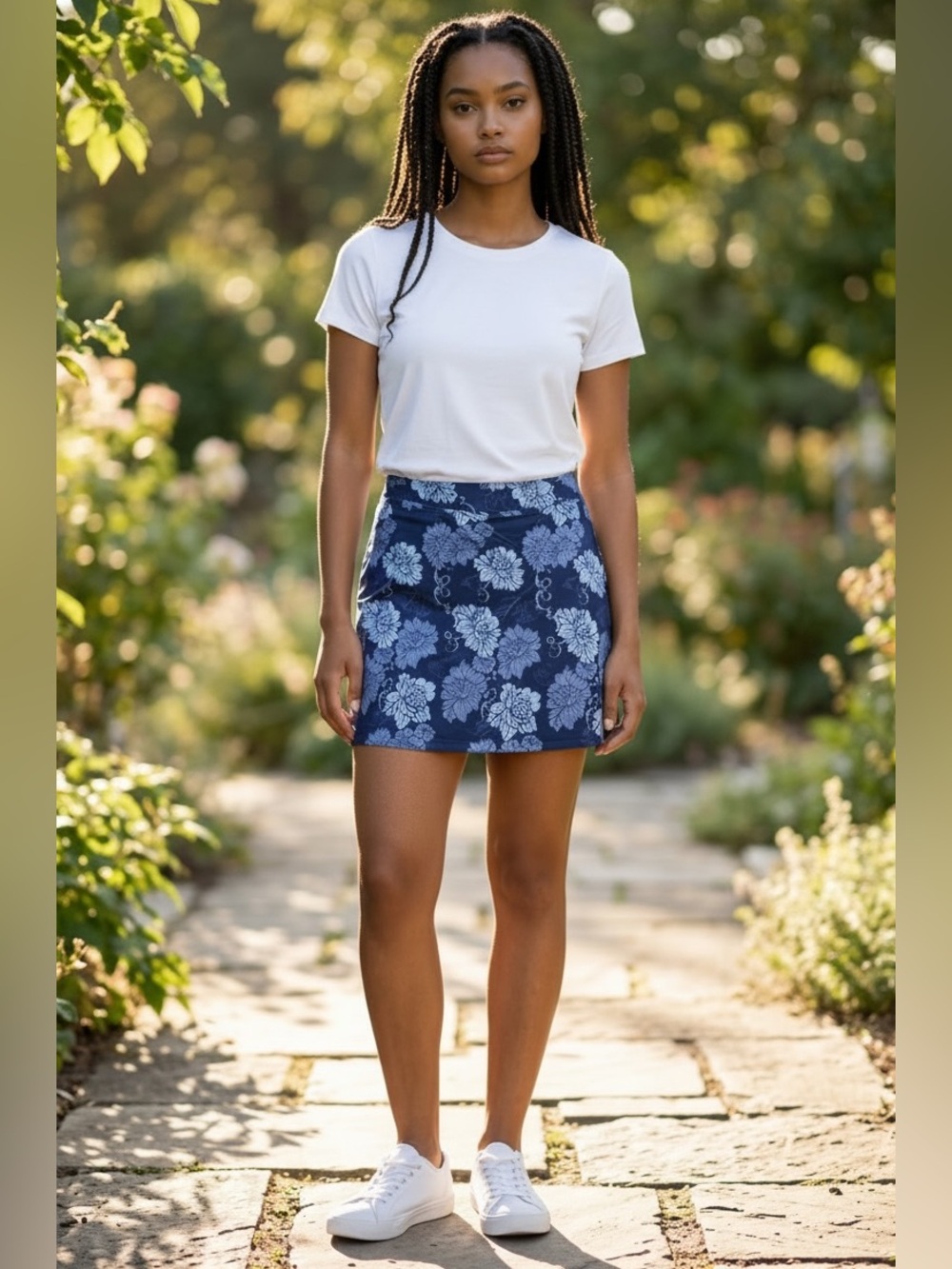 Tranquility by Colorado Clothing Women’s Floral Skort in Peony Periwinkle (O)